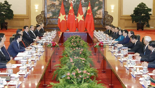 Vietnam-Chine : Entretien entre Trân Dai Quang et Xi Jinping à Pékin ảnh 1 Vietnam-Chine : Entretien entre Trân Dai Quang et Xi Jinping à Pékin ảnh 1