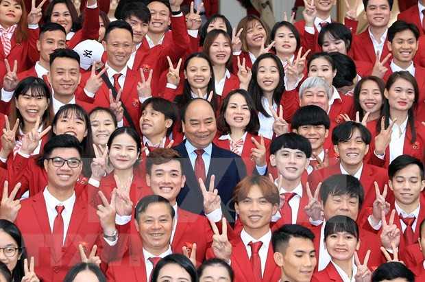 Le PM salue les efforts de la délégation sportive du Vietnam aux SEA Games 30 ảnh 1 Le PM salue les efforts de la délégation sportive du Vietnam aux SEA Games 30 ảnh 1