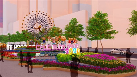HCM-Ville: La souris, thème principal de la rue florale Nguyên Huê 2020 ảnh 1