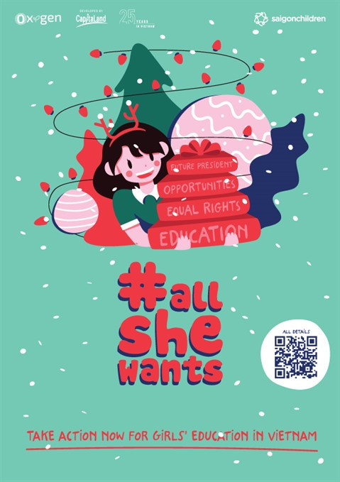 Lancement de la campagne "All She Wants" pour promouvoir l'éducation des filles ảnh 1 Lancement de la campagne "All She Wants" pour promouvoir l'éducation des filles ảnh 1