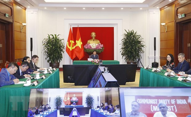 Le permanent du Secrétariat du PCV Vo Van Thuong s’entretient en ligne avec Sitaram Yechury ảnh 1 Le permanent du Secrétariat du PCV Vo Van Thuong s’entretient en ligne avec Sitaram Yechury ảnh 1