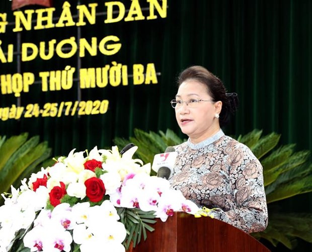 La présidente de l’AN salue les efforts de développement de la province de Hai Duong ảnh 1 La présidente de l’AN salue les efforts de développement de la province de Hai Duong ảnh 1