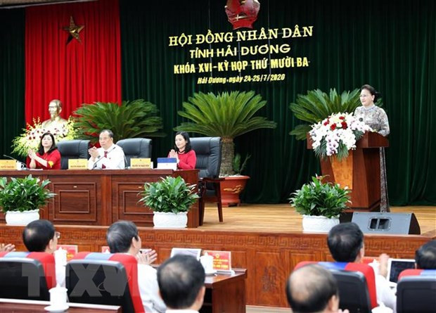 La présidente de l’AN salue les efforts de développement de la province de Hai Duong ảnh 2 La présidente de l’AN salue les efforts de développement de la province de Hai Duong ảnh 2