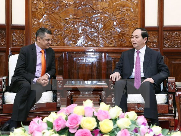 Le président Trân Dai Quang reçoit le directeur général du groupe indien TATA ảnh 1 Le président Trân Dai Quang reçoit le directeur général du groupe indien TATA ảnh 1