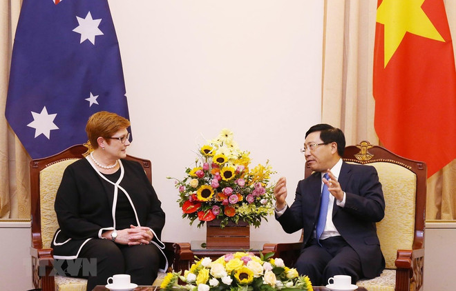 Vietnam-Australie : entretien entre les deux ministres des Affaires étrangères ảnh 1 Vietnam-Australie : entretien entre les deux ministres des Affaires étrangères ảnh 1