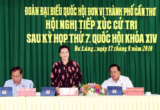 La présidente de l’AN rencontre des électeurs à Can Tho ảnh 1 La présidente de l’AN rencontre des électeurs à Can Tho ảnh 1
