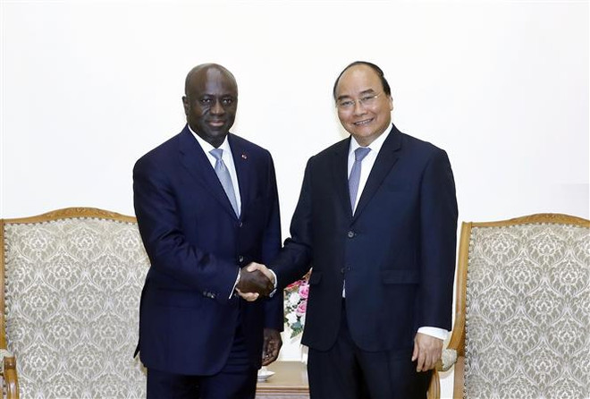 Le Premier ministre reçoit le ministre des Affaires étrangères de Côte d’Ivoire ảnh 1 Le Premier ministre reçoit le ministre des Affaires étrangères de Côte d’Ivoire ảnh 1
