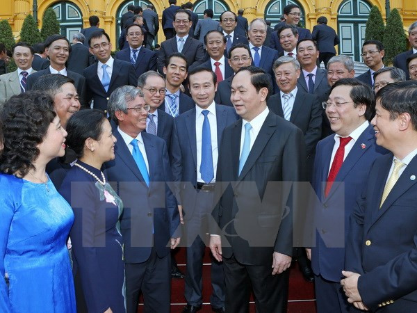 Le président rencontre des chefs de représentations à l’étranger ảnh 1 Le président rencontre des chefs de représentations à l’étranger ảnh 1