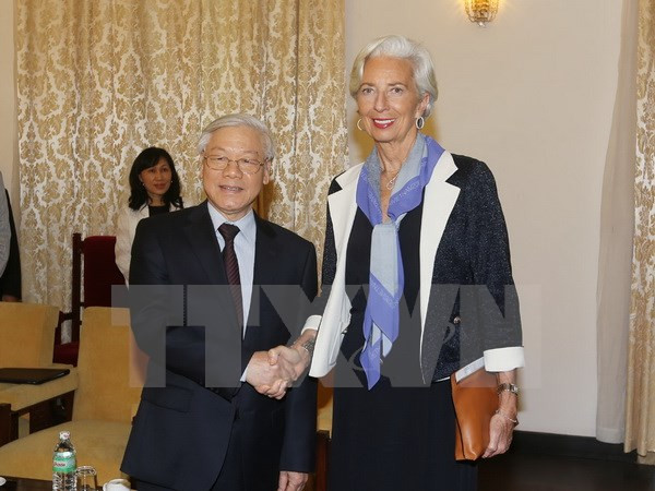 Nguyen Phu Trong reçoit la directrice du FMI ảnh 1 Nguyen Phu Trong reçoit la directrice du FMI ảnh 1