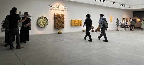 Exposition : la soie, le "Fil de connexion" entre jeunes artistes ảnh 1