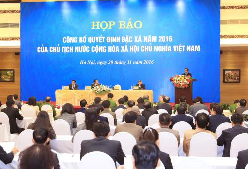 Le président vietnamien publie la décision d’amnistie 2016 ảnh 1 Le président vietnamien publie la décision d’amnistie 2016 ảnh 1