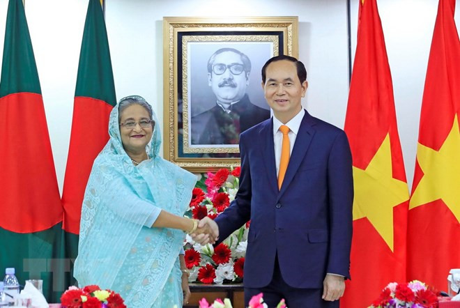 Entretien entre le président Trân Dai Quang et la PM bangladaise Sheikh Hasina ảnh 1 Entretien entre le président Trân Dai Quang et la PM bangladaise Sheikh Hasina ảnh 1