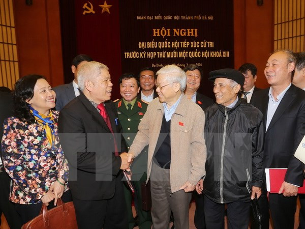 Nguyen Phu Trong à l’écoute des électeurs hanoïens ảnh 1