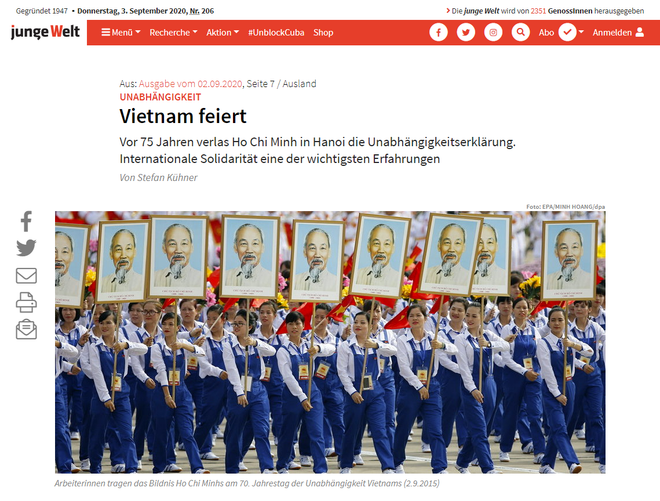Fête nationale : des médias étrangers saluent les réalisations du Vietnam ảnh 1 Fête nationale : des médias étrangers saluent les réalisations du Vietnam ảnh 1