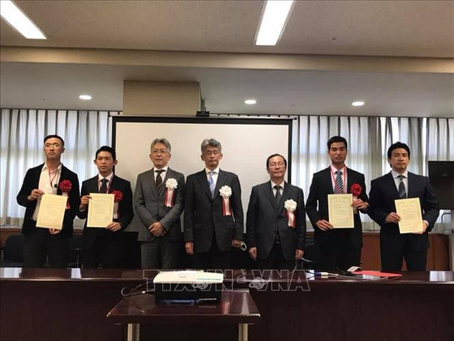 Construction : Quatre Vietnamiens honorés en tant qu'excellents travailleurs étrangers au Japon ảnh 1 Construction : Quatre Vietnamiens honorés en tant qu'excellents travailleurs étrangers au Japon ảnh 1