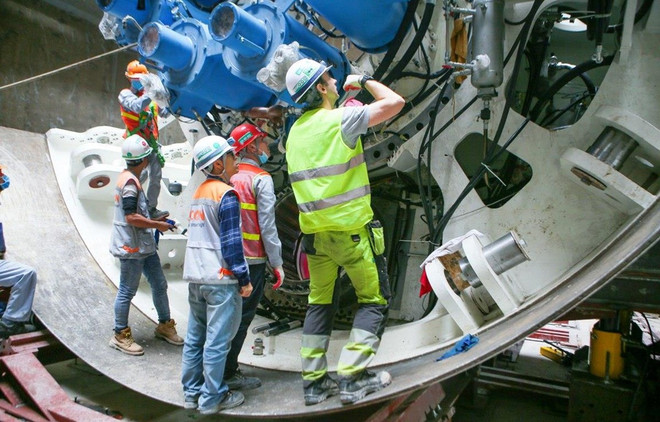 Début de la construction de la section souterraine de la gare de Nhôn-Hanoi ảnh 1 Début de la construction de la section souterraine de la gare de Nhôn-Hanoi ảnh 1