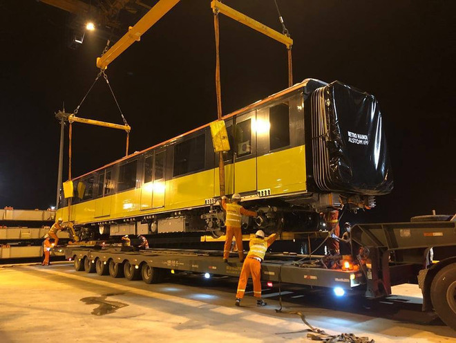 La 9e rame de la ligne de métro Nhon – gare de Hanoï est arrivée au Vietnam ảnh 1 La 9e rame de la ligne de métro Nhon – gare de Hanoï est arrivée au Vietnam ảnh 1