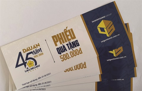 Saigontourist prolonge ses vouchers "45 ans" ảnh 1 Saigontourist prolonge ses vouchers "45 ans" ảnh 1