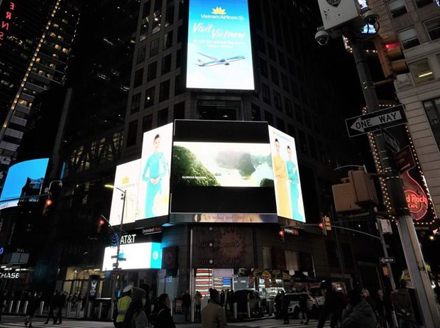 Vietnam Airlines promeut des images sur le Vietnam à la place Times Square aux Etats-Unis ảnh 1 Vietnam Airlines promeut des images sur le Vietnam à la place Times Square aux Etats-Unis ảnh 1