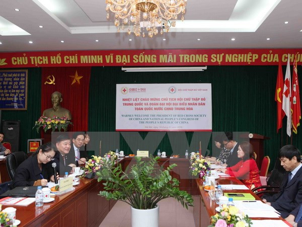 Les Croix-Rouge vietnamienne et chinoise intensifient leur coopération ảnh 1 Les Croix-Rouge vietnamienne et chinoise intensifient leur coopération ảnh 1
