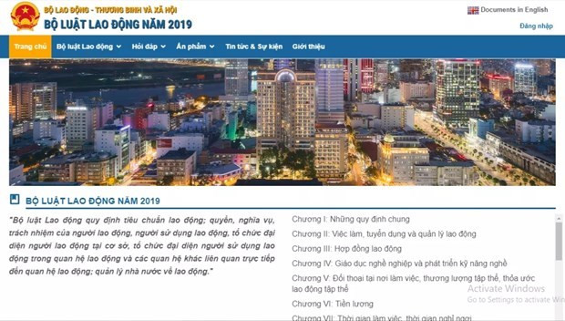 Inauguration du site Web sur le Code du travail de 2019 ảnh 1 Inauguration du site Web sur le Code du travail de 2019 ảnh 1