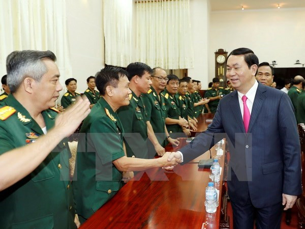 Le président Tran Dai Quang formule ses vœux du Tet à An Giang et à Can Tho ảnh 1 Le président Tran Dai Quang formule ses vœux du Tet à An Giang et à Can Tho ảnh 1