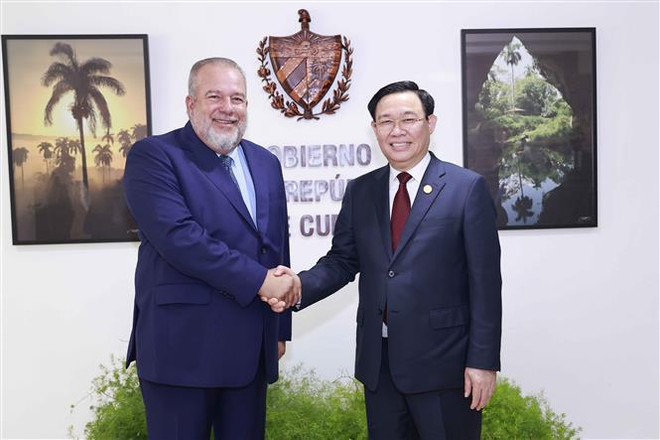 Entrevue entre le président de l’AN du Vietnam et le Premier ministre cubain ảnh 1 Entrevue entre le président de l’AN du Vietnam et le Premier ministre cubain ảnh 1