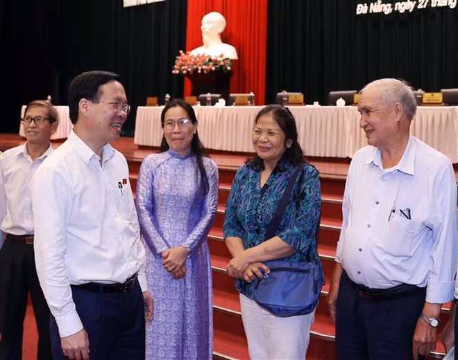 Le chef de l’Etat rencontre des électeurs de Da Nang ảnh 1 Le chef de l’Etat rencontre des électeurs de Da Nang ảnh 1
