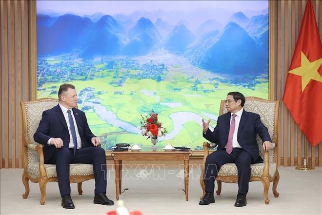 Le Premier ministre reçoit le ministre biélorusse des Situations d'urgence ảnh 1 Le Premier ministre reçoit le ministre biélorusse des Situations d'urgence ảnh 1