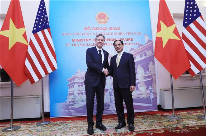 Vietnam-États-Unis : entretien entre les deux chefs de la diplomatie ảnh 1 Vietnam-États-Unis : entretien entre les deux chefs de la diplomatie ảnh 1