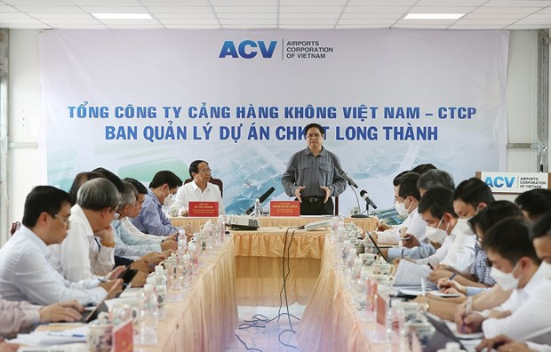 Le Premier ministre inspecte le chantier de l'aéroport de Long Thanh ảnh 1 Le Premier ministre inspecte le chantier de l'aéroport de Long Thanh ảnh 1