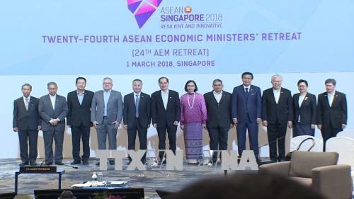 Les ministres de l’Economie de l’ASEAN se réunissent à Singapour ảnh 2 Les ministres de l’Economie de l’ASEAN se réunissent à Singapour ảnh 2