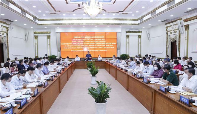 Le président de l’Assemblée nationale travaille avec Hô Chi Minh-Ville ảnh 2 Le président de l’Assemblée nationale travaille avec Hô Chi Minh-Ville ảnh 2