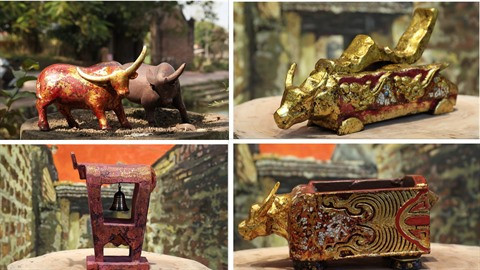 La collection unique de statues de buffles du peintre-artisan Nguyên Tân Phat ảnh 1 La collection unique de statues de buffles du peintre-artisan Nguyên Tân Phat ảnh 1