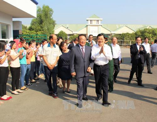 Le président Truong Tan Sang formule ses vœux du Tet à Tay Ninh ảnh 1 Le président Truong Tan Sang formule ses vœux du Tet à Tay Ninh ảnh 1
