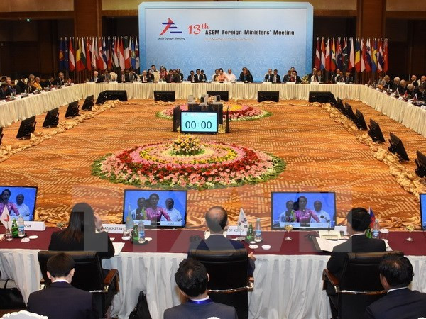Ouverture de la 13e Conférence ministérielle de l’ASEM ảnh 1 Ouverture de la 13e Conférence ministérielle de l’ASEM ảnh 1