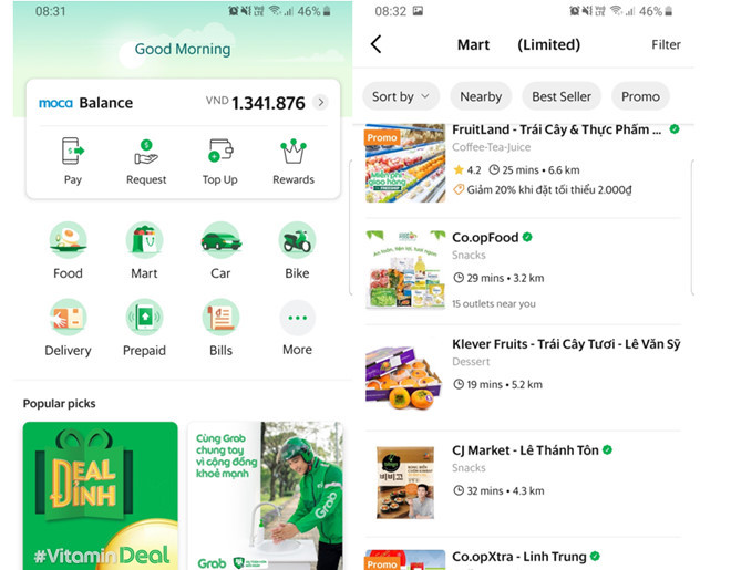 Grab lance le service GrabMart pour la saison épidémique ảnh 1
