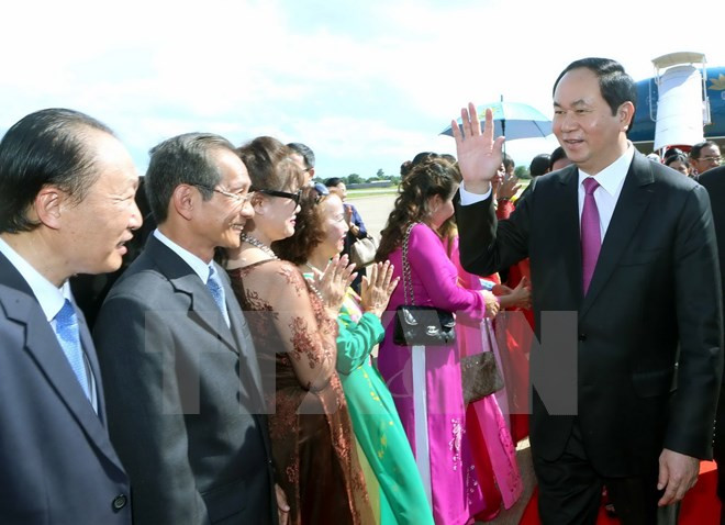 Le président du Vietnam termine sa visite d’Etat au Laos ảnh 1 Le président du Vietnam termine sa visite d’Etat au Laos ảnh 1