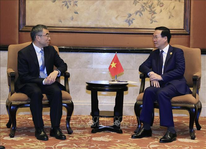 Le président Vo Van Thuong reçoit les présidents de Huawei et de ZTE Corporation à Pékin ảnh 2 Le président Vo Van Thuong reçoit les présidents de Huawei et de ZTE Corporation à Pékin ảnh 2