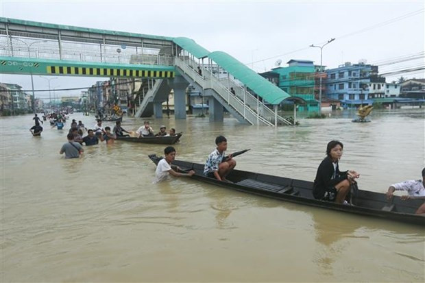 Le Myanmar ferme plus de 200 écoles en raison des inondations ảnh 1 Le Myanmar ferme plus de 200 écoles en raison des inondations ảnh 1