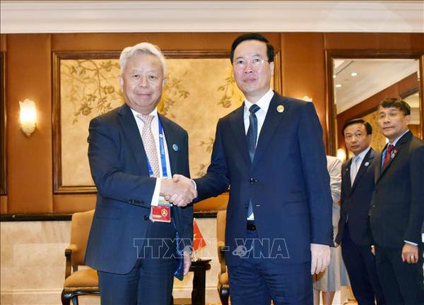 Le président Vo Van Thuong reçoit le président de la Banque asiatique d'investissement dans les infrastructures ảnh 1 Le président Vo Van Thuong reçoit le président de la Banque asiatique d'investissement dans les infrastructures ảnh 1