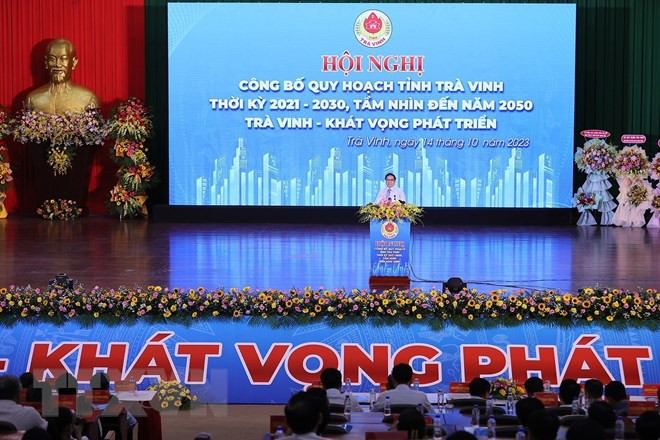 Le PM à la cérémonie de mise en chantier d'un pont reliant les provinces de Tra Vinh et Soc Trang ảnh 2 Le PM à la cérémonie de mise en chantier d'un pont reliant les provinces de Tra Vinh et Soc Trang ảnh 2