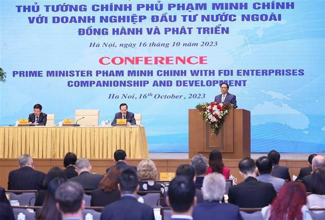 Le Premier ministre rencontre des entreprises à participation étrangère au Vietnam ảnh 1 Le Premier ministre rencontre des entreprises à participation étrangère au Vietnam ảnh 1