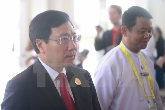 Activités du vice-Premier ministre Pham Binh Minh au Myanmar ảnh 1 Activités du vice-Premier ministre Pham Binh Minh au Myanmar ảnh 1