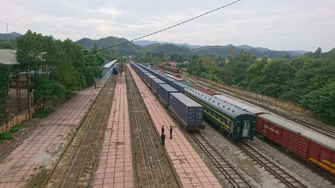 Un train transportant des marchandises de Jiangxi est arrivé à Hanoï ảnh 1 Un train transportant des marchandises de Jiangxi est arrivé à Hanoï ảnh 1