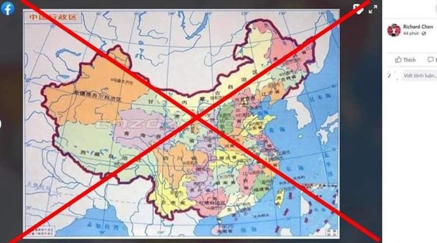 Sanction pour la diffusion d'une carte indiquant incorrectement la souveraineté du Vietnam ảnh 1 Sanction pour la diffusion d'une carte indiquant incorrectement la souveraineté du Vietnam ảnh 1