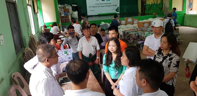 La communauté vietnamienne au Myanmar assiste des sinistrés locaux des inondations ảnh 2 La communauté vietnamienne au Myanmar assiste des sinistrés locaux des inondations ảnh 2