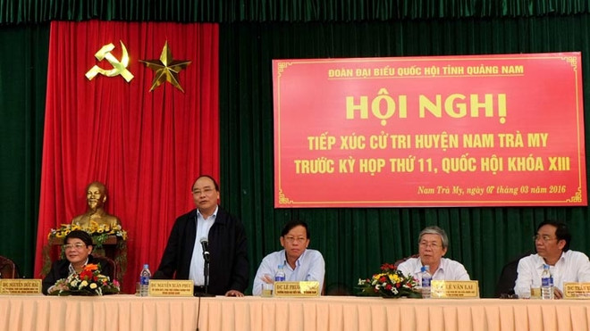 Le vice-PM Nguyên Xuân Phuc rencontre des électeurs de Nam Trà My ảnh 1 Le vice-PM Nguyên Xuân Phuc rencontre des électeurs de Nam Trà My ảnh 1