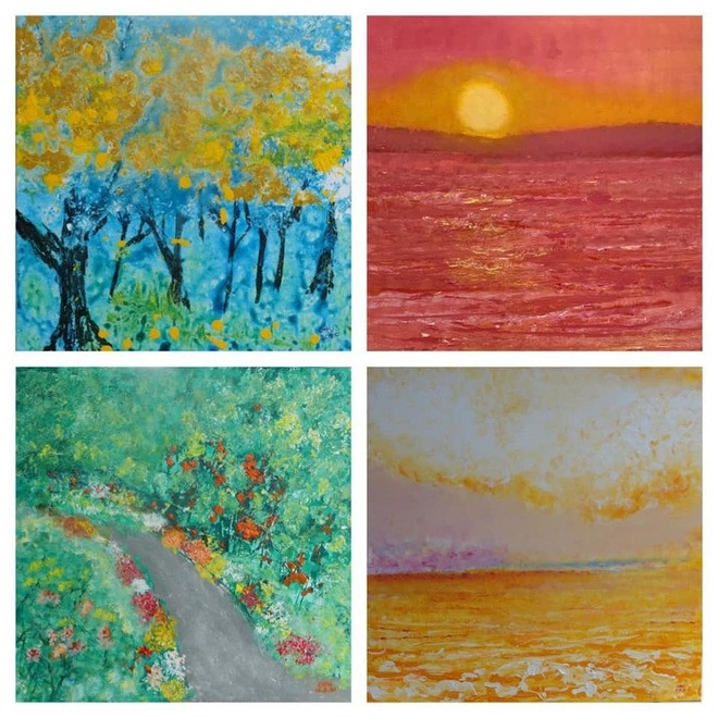 Le peintre de 14 ans Xeo Chu collecte 130.000 dollars pour la lutte contre le COVID-19 ảnh 2 Le peintre de 14 ans Xeo Chu collecte 130.000 dollars pour la lutte contre le COVID-19 ảnh 2