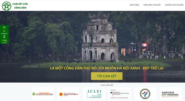 Un site web sur des engagements des citoyens hanoiens pour la capitale ảnh 1 Un site web sur des engagements des citoyens hanoiens pour la capitale ảnh 1